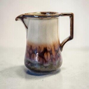 Bing & Grøndahl Denmark Stoneware Creamer Drip Glaze MCM Danish Modern Pitcher